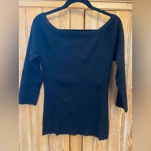 ** SOLD ** Boston Proper Off the shoulder black shirt, size L